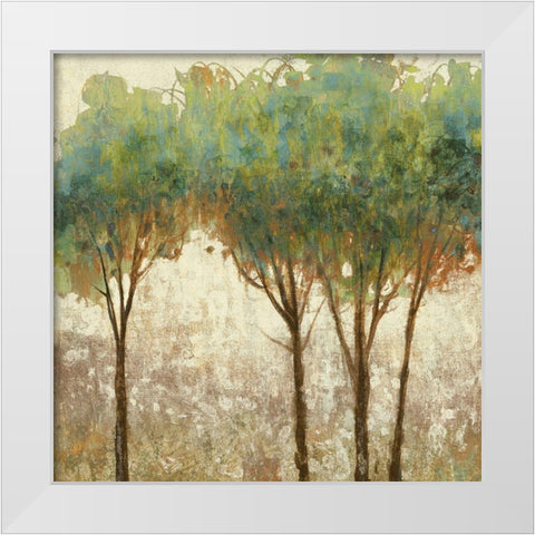 Trees in Spring White Modern Wood Framed Art Print by Kroeker, Wendy