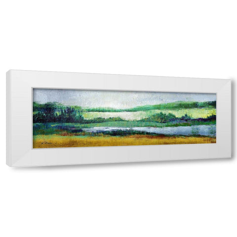 Sunset White Modern Wood Framed Art Print by Kroeker, Wendy