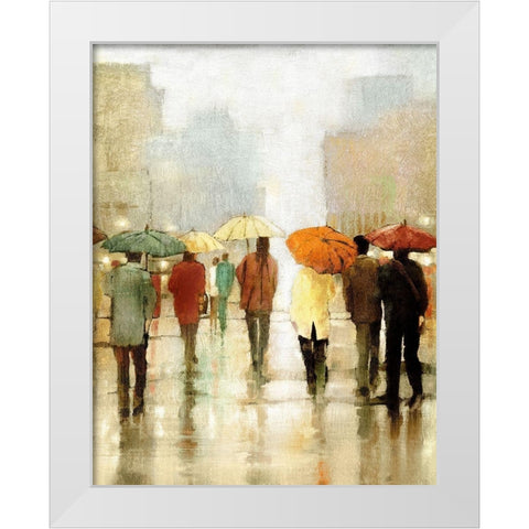 Sun Shower White Modern Wood Framed Art Print by Kroeker, Wendy