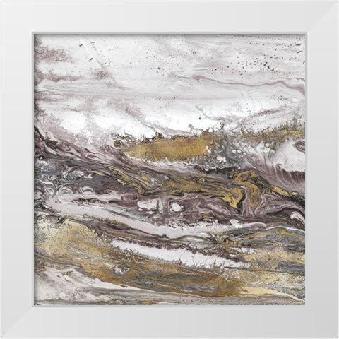 Geode I Lavender Version  White Modern Wood Framed Art Print by Kroeker, Wendy