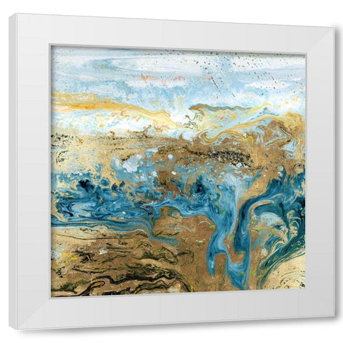 Geode III White Modern Wood Framed Art Print by Kroeker, Wendy