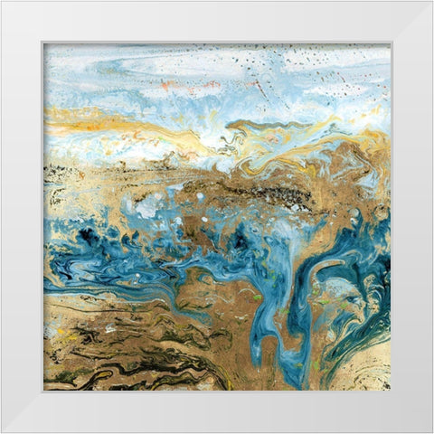 Geode III White Modern Wood Framed Art Print by Kroeker, Wendy