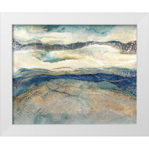 Blue Danube I White Modern Wood Framed Art Print by Kroeker, Wendy