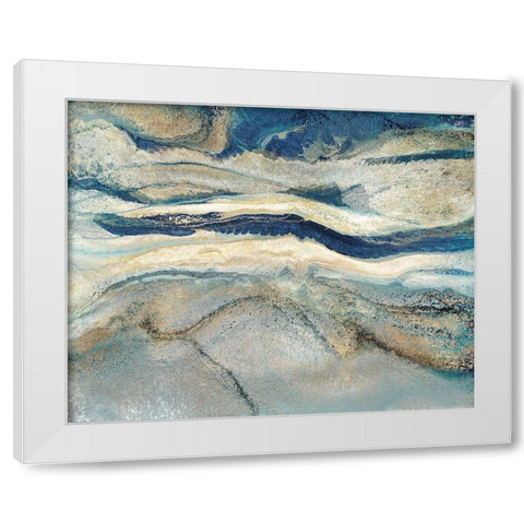 Blue Danube II White Modern Wood Framed Art Print by Kroeker, Wendy