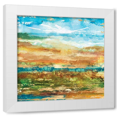 Field Stone I White Modern Wood Framed Art Print by Kroeker, Wendy