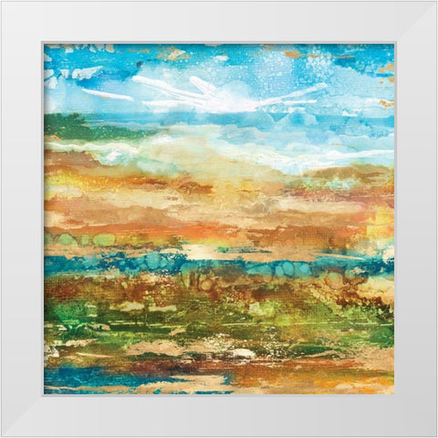 Field Stone I White Modern Wood Framed Art Print by Kroeker, Wendy