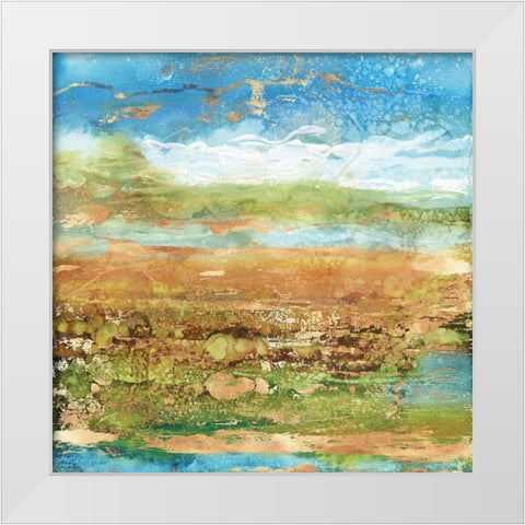 Field Stone II White Modern Wood Framed Art Print by Kroeker, Wendy