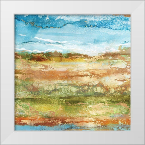 Field Stone III White Modern Wood Framed Art Print by Kroeker, Wendy