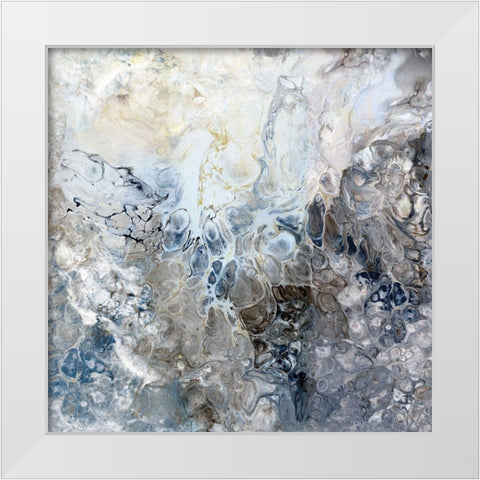 Calm Sensation White Modern Wood Framed Art Print by Kroeker, Wendy