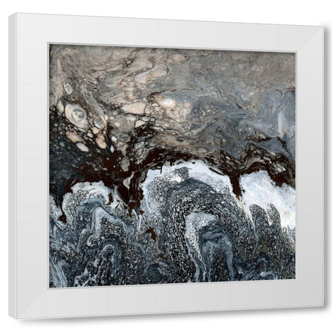 Shore Line White Modern Wood Framed Art Print by Kroeker, Wendy