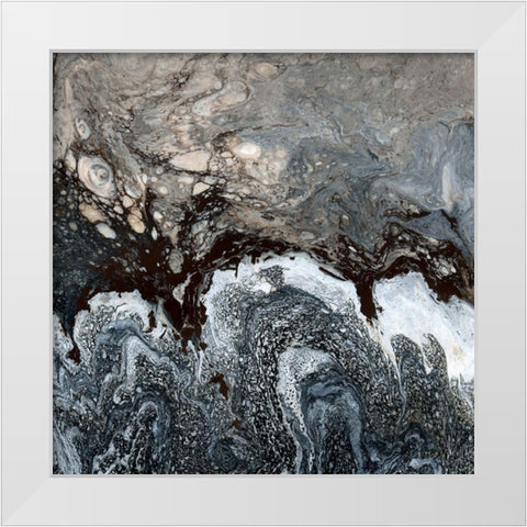 Shore Line White Modern Wood Framed Art Print by Kroeker, Wendy