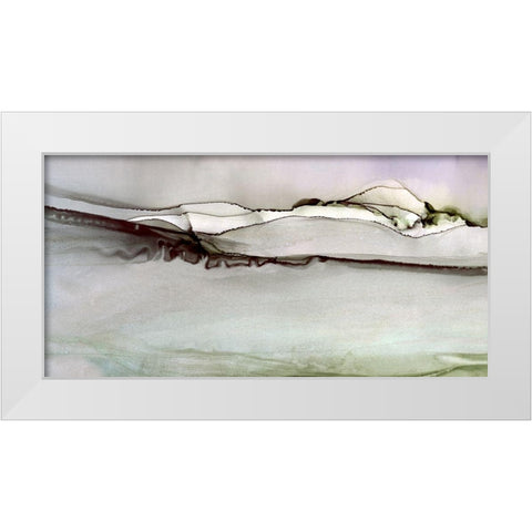 Simple Lines White Modern Wood Framed Art Print by Kroeker, Wendy