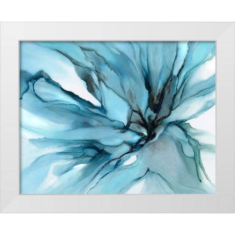 Charisma Blue  White Modern Wood Framed Art Print by Kroker, Wendy
