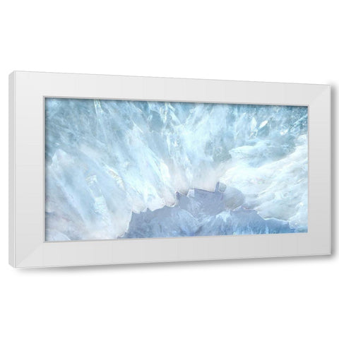 Blue Agate Light  White Modern Wood Framed Art Print by Kroker, Wendy