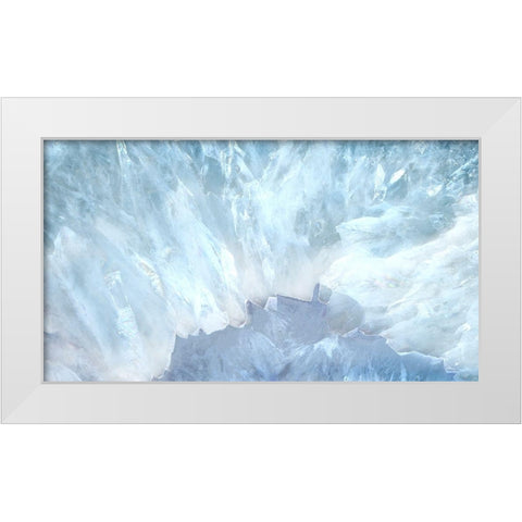 Blue Agate Light  White Modern Wood Framed Art Print by Kroker, Wendy