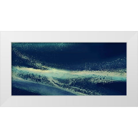 Gold Stream Ultramarine White Modern Wood Framed Art Print by Kroker, Wendy
