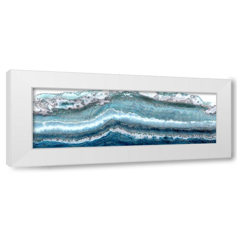 Lace Agate Light Blue I  White Modern Wood Framed Art Print by Kroker, Wendy