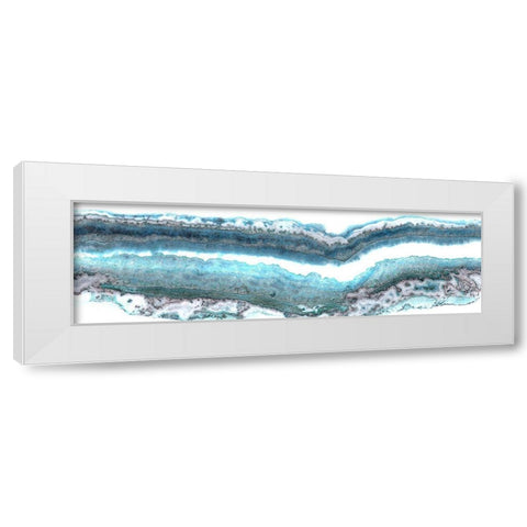 Lace Agate Light Blue II White Modern Wood Framed Art Print by Kroker, Wendy