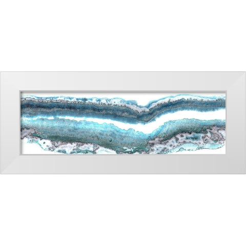 Lace Agate Light Blue II White Modern Wood Framed Art Print by Kroker, Wendy
