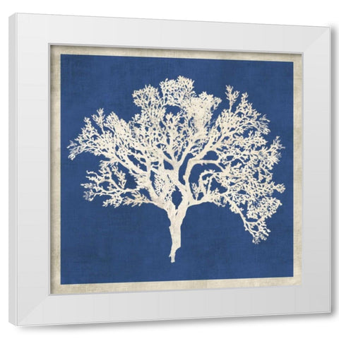 Cobalt Coral II White Modern Wood Framed Art Print by Wilson, Aimee