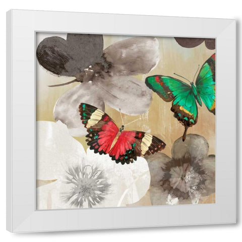 Aflutter I White Modern Wood Framed Art Print by Wilson, Aimee