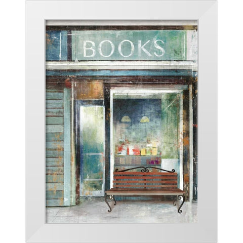 Readers Oasis White Modern Wood Framed Art Print by Wilson, Aimee