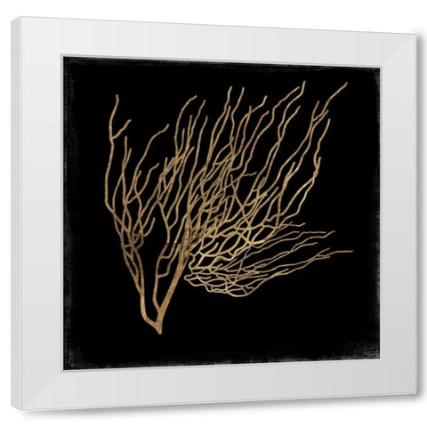 Gold Coral I White Modern Wood Framed Art Print by Wilson, Aimee