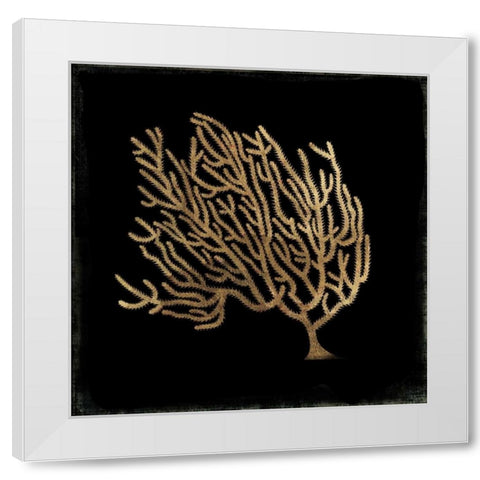 Gold Coral II White Modern Wood Framed Art Print by Wilson, Aimee