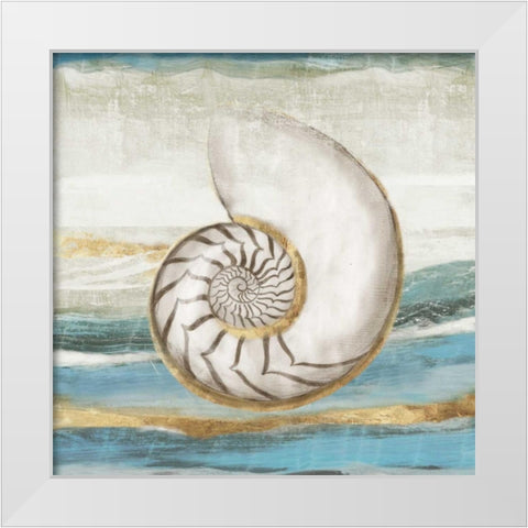 Pacific Touch I White Modern Wood Framed Art Print by Wilson, Aimee