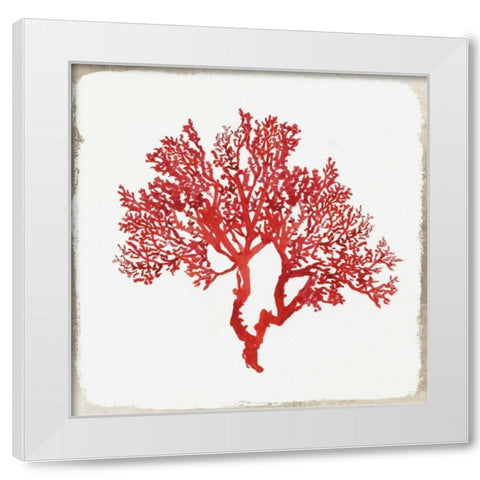 Red Coral II White Modern Wood Framed Art Print by Wilson, Aimee