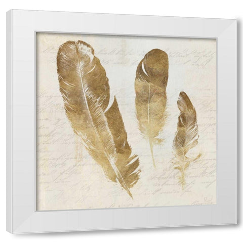 Feather Softly I White Modern Wood Framed Art Print by Wilson, Aimee