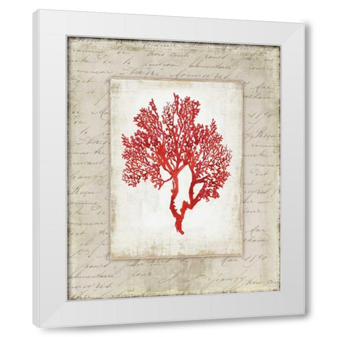Red Coral II  White Modern Wood Framed Art Print by Wilson, Aimee