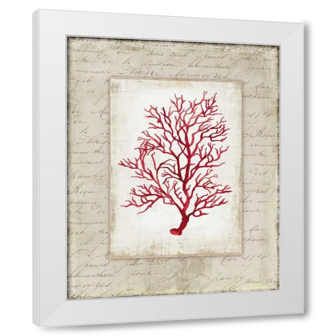 Red Coral III White Modern Wood Framed Art Print by Wilson, Aimee