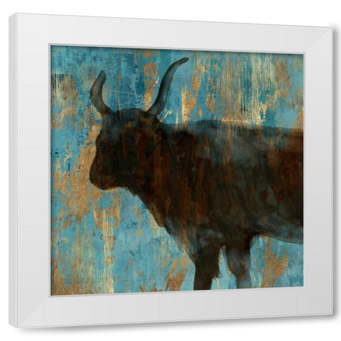 Bison II White Modern Wood Framed Art Print by Wilson, Aimee