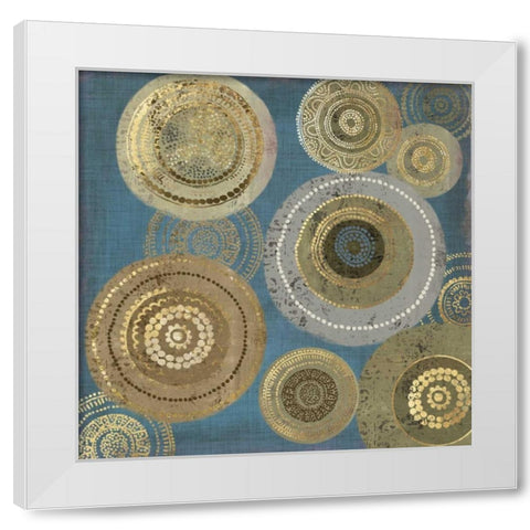 Aboriginal Dot I White Modern Wood Framed Art Print by Wilson, Aimee