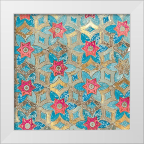 Boho Tile I White Modern Wood Framed Art Print by Wilson, Aimee