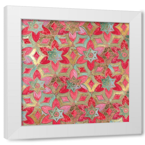 Boho Tile II White Modern Wood Framed Art Print by Wilson, Aimee