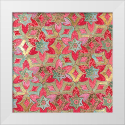 Boho Tile II White Modern Wood Framed Art Print by Wilson, Aimee