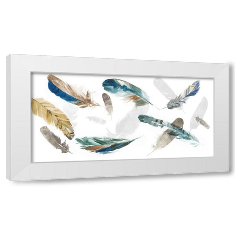 Feathery I White Modern Wood Framed Art Print by Wilson, Aimee