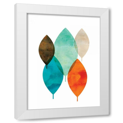 Mod Leaves I White Modern Wood Framed Art Print by Wilson, Aimee