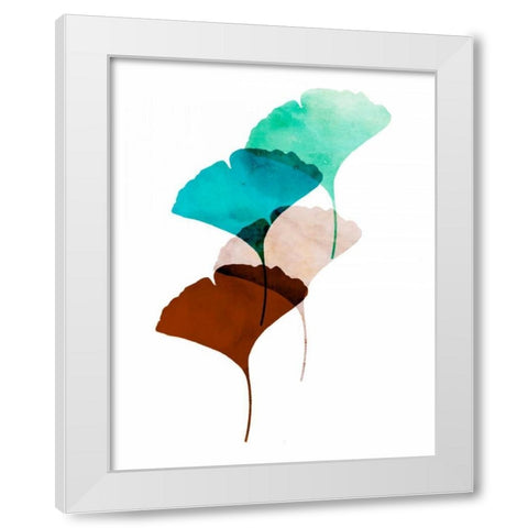 Mod Leaves III White Modern Wood Framed Art Print by Wilson, Aimee