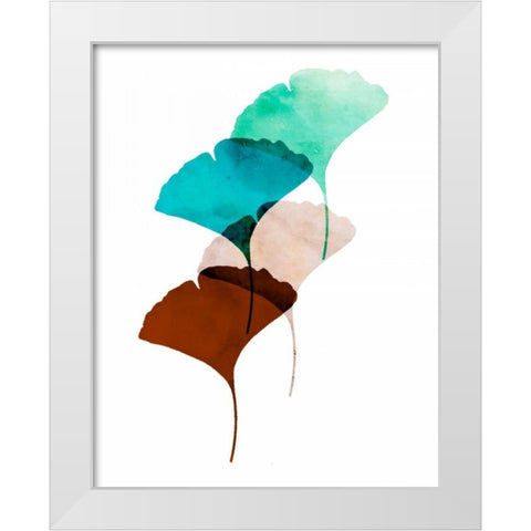 Mod Leaves III White Modern Wood Framed Art Print by Wilson, Aimee