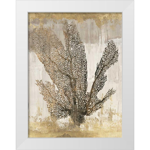 Coral Splendor I White Modern Wood Framed Art Print by Wilson, Aimee