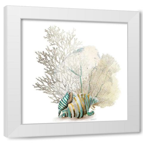 Coral II White Modern Wood Framed Art Print by Wilson, Aimee