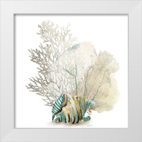 Coral II White Modern Wood Framed Art Print by Wilson, Aimee