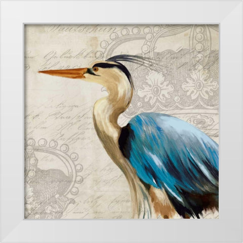 Heron II White Modern Wood Framed Art Print by Wilson, Aimee