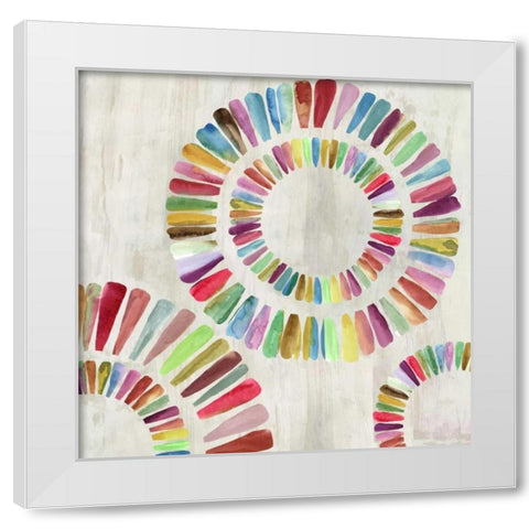 Fun Rings II White Modern Wood Framed Art Print by Wilson, Aimee