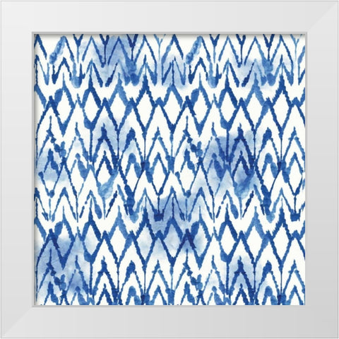 Light Indigo Ornament White Modern Wood Framed Art Print by Wilson, Aimee