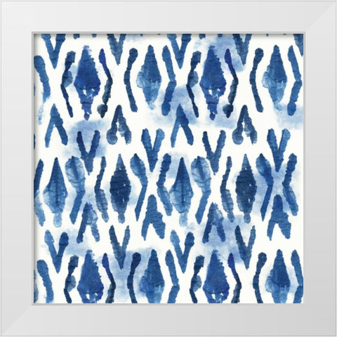 Indigo Gem White Modern Wood Framed Art Print by Wilson, Aimee