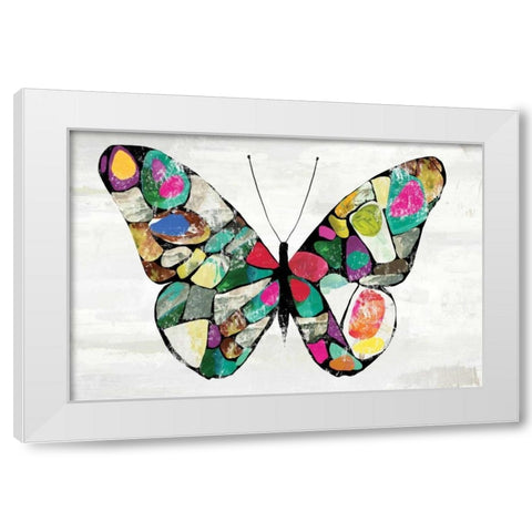 Butterfly White Modern Wood Framed Art Print by Wilson, Aimee